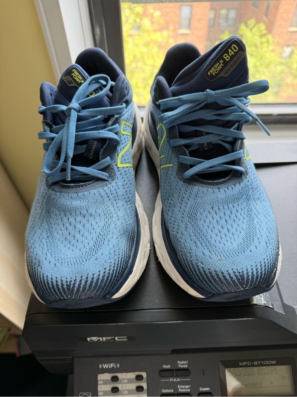 New Balance Mens 10 W Blue Fresh Foam X 840v1 Running Shoes Lace Up P1-95 - Picture 3 of 12